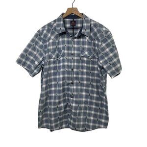 Brad Paisley Moon Shine Spirit Men’s XL Shirt Blue White Cactus Cotton